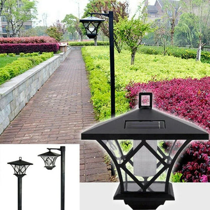 1.5M LED Solar Powered Traditional Garden Lamp Post Lamppost Lantern Light Decor