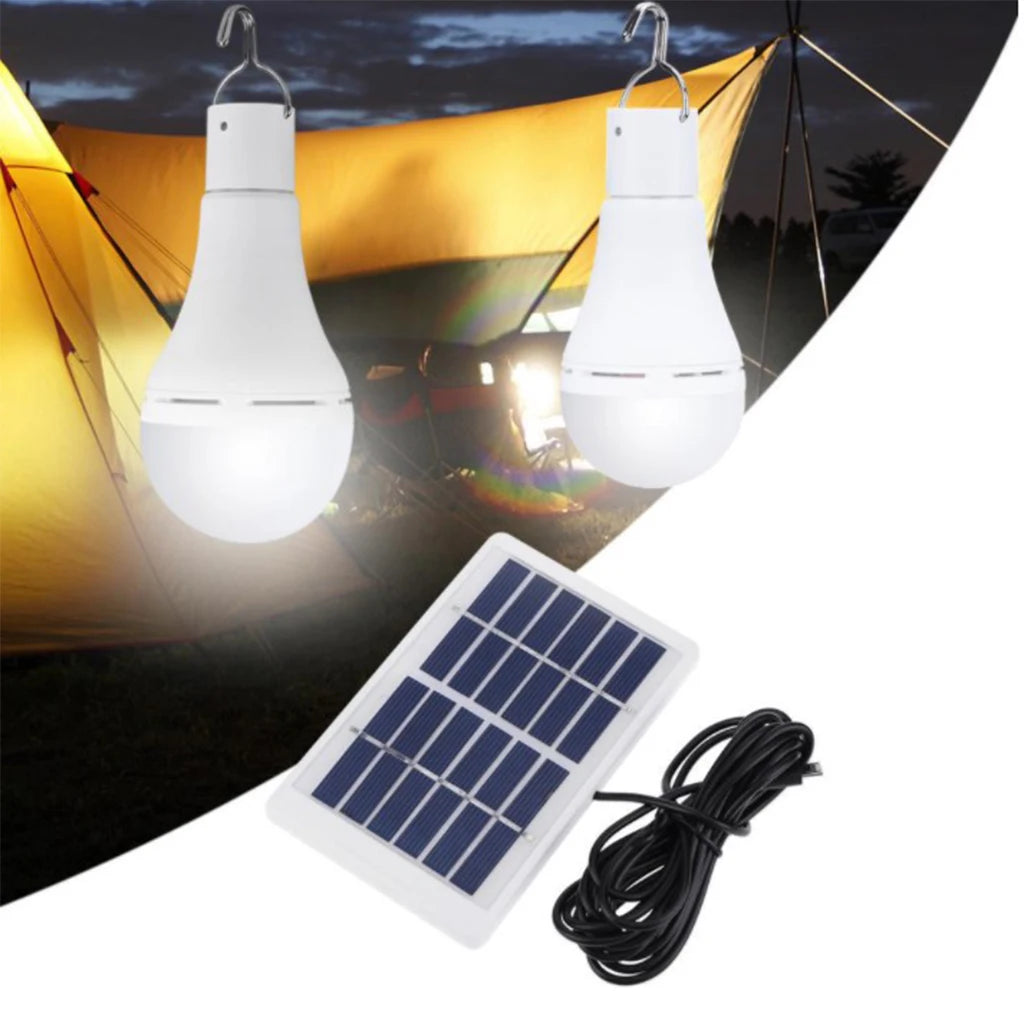 9W Premium Solar Light Bulb, Chicken Coop Supplies Shed Garden Lighting Lamp for Outdoor Hiking Camping Tent Fishing