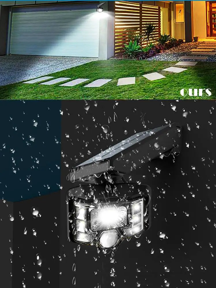 LED Solar Spotlights Courtyard Decorative Lighting Solar Lights Rotating Floodlights