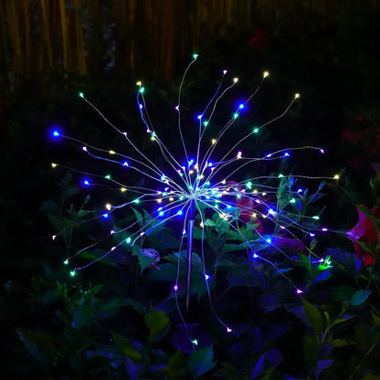 LED Solar Lights 200LEDs IP65 Waterproof for Christmas Pathway Parties Garden Decorative Outdoors Fireworks Lights Lawn Lamps