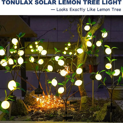 Outdoor Solar Lemon Light Lawn Courtyard View Garden Park Party View Atmosphere LED Entrance Festival Fruit Decorative Lamp