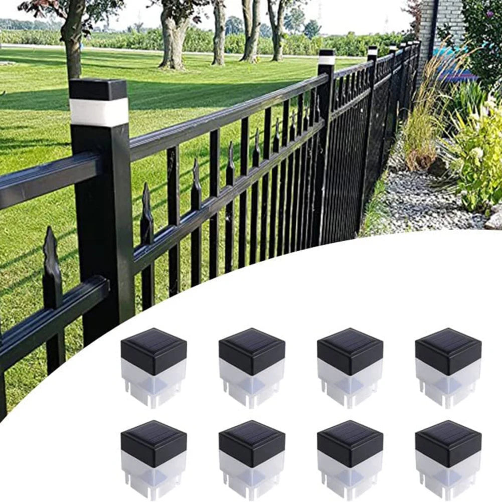 Solar Post Lamp Outdoor Garden Light LED Lawn Fence Landscape Lights For Residential Areas Courtyards Gardens