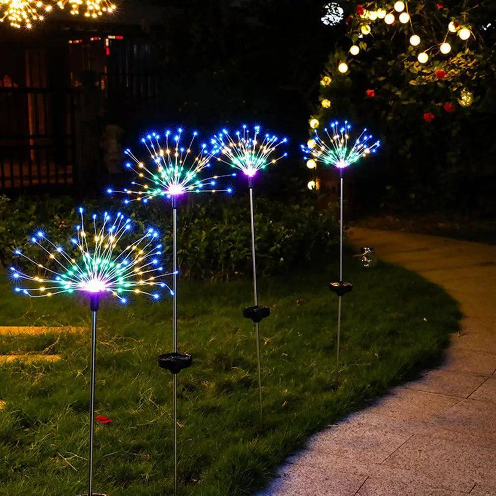 Solar Decorative Light Led Solar Stick Lights Waterproof Firework Lights LED Spot Light Path Landscape Lights