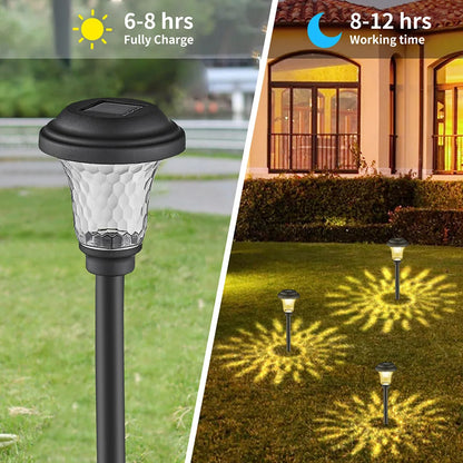 Solar Outdoor Lights New Garden Lamps Powered Waterproof Landscape Path for Yard Backyard Lawn Patio Decorative LED Lighting