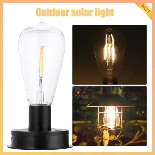 1pc Solar LED Tungsten Filament Bulb Lamp 2800K Garden Night Light 7/8/9cm Fence Lights For Outdoor Lamp Bulb Decorative